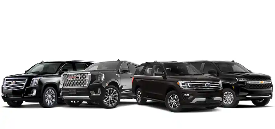 Old and new luxury SUVs side-by-side for black car and limo service in Summit NJ