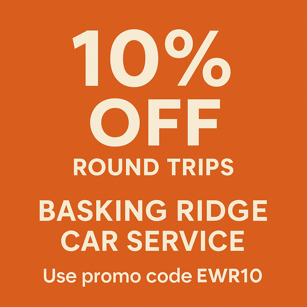 10% off Newark Airport round-trip car service promo – Basking Ridge Car Service